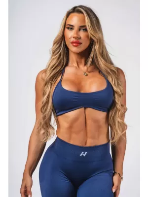 Varrat nélküli felemelhető sportmelltartó FLOW SEAMLESS 495 BLUE Nebbia
