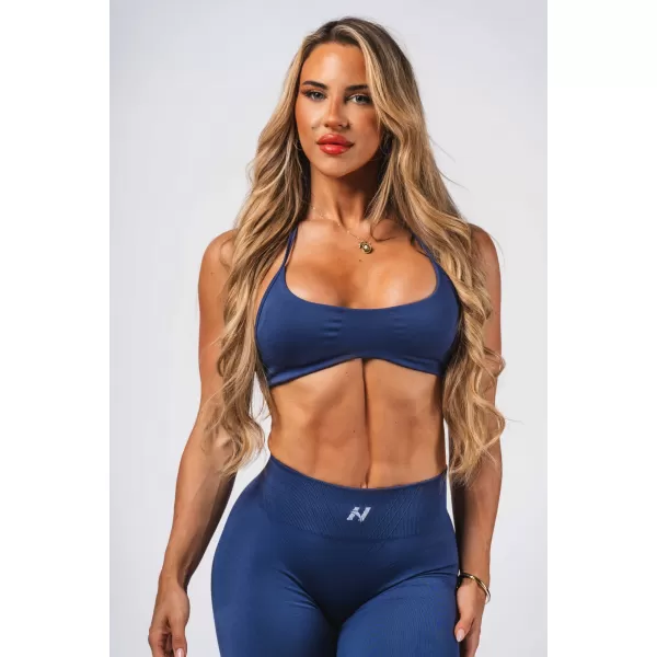  Varrat nélküli felemelhető sportmelltartó FLOW SEAMLESS 495 BLUE Nebbia 