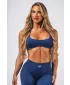 Varrat nélküli felemelhető sportmelltartó FLOW SEAMLESS 495 BLUE Nebbia