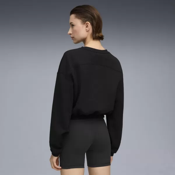  Női pulóver PUMA W CLOUDSPUN CREW 52746101 PUMA FEKETE 