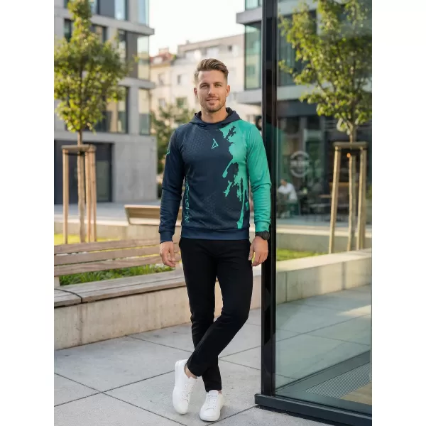  Férfi funkcionális pulóver prémium ALTISPORT VOJ/ALM112MI01 TYRKYS 