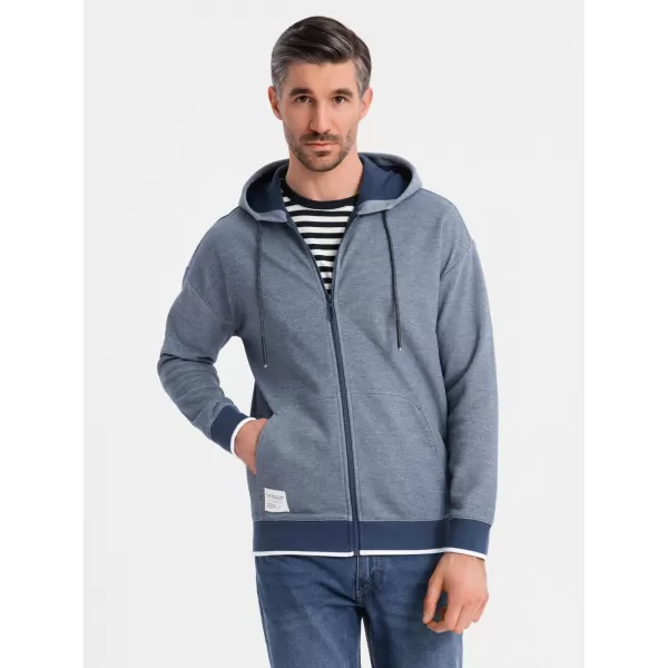  Férfi pulóver OMBRE BLACK OM-SSZP-0210 SÖTÉTKÉK 