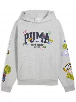 Férfi pulóver PUMA HOOPERHOTLINE PULLOVER HOODIE 63282703 VILÁGOSSZÜRKE HANGA