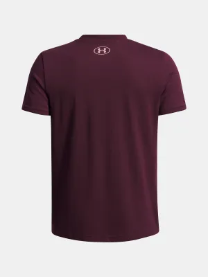 Fiú póló UNDER ARMOUR UA B LOGO WORDMARK SS 1389963-600 PIROS