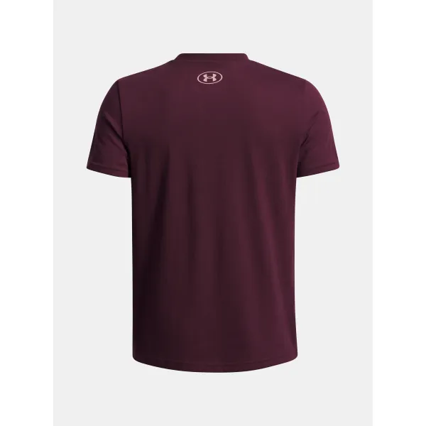  Fiú póló UNDER ARMOUR UA B LOGO WORDMARK SS 1389963-600 PIROS 