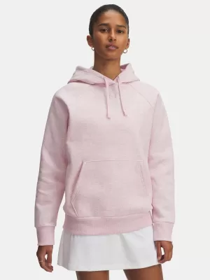 Női pulóver UNDER ARMOUR UA RIVAL FLEECE HOODIE 1379500-648 RÓZSASZÍN