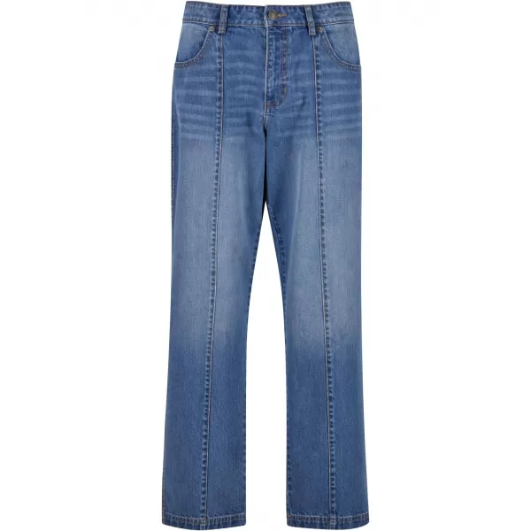  Férfi farmer URBAN CLASSICS TB7605 KÖZÉP MÉLYKÉK MOSOTT 