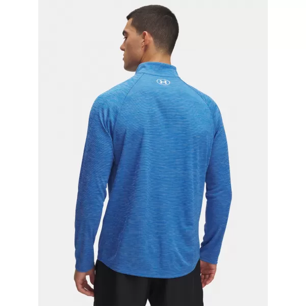  Férfi póló UNDER ARMOUR UA TECH TEXTURED 1/2 ZIP 1382797-402 KÉK 