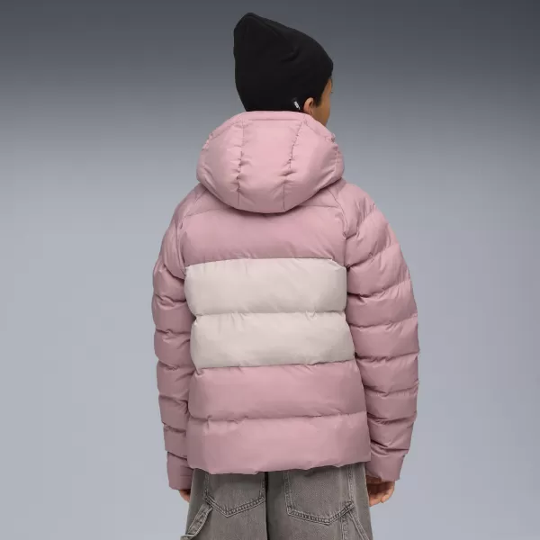  Gyermek dzseki PUMA SYNTHETIC HOODED PUFFER JACKET 68840465 KIEGYENSÚLYOZOTT RÓZSASZÍN 