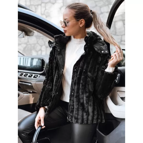  Női kabát DSTREET TY5276 FEKETE 