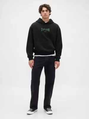 Férfi pulóver GAP LOGO PULLOVER HOODIE 821291-03 HOLDTALAN ÉJSZAKA
