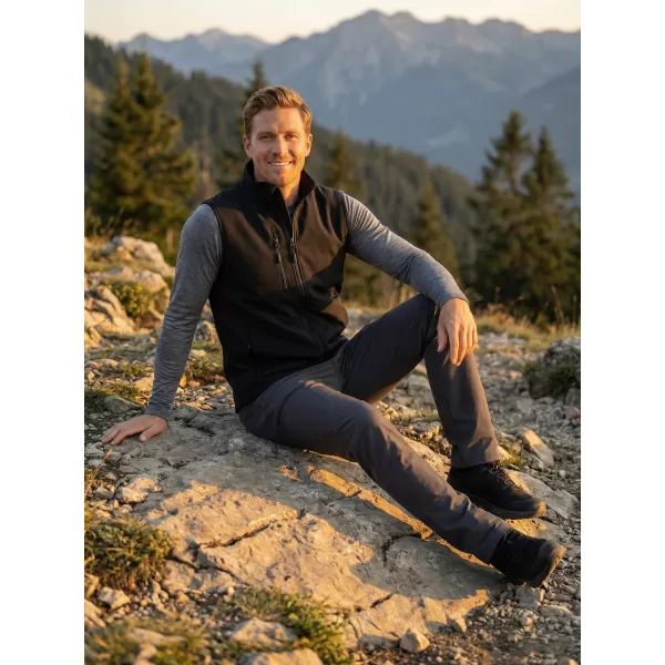  Férfi softshell mellény ALTISPORT NoPrint NP/ALM865 FEKETE 