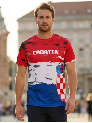 Prémium férfi póló ALTISPORT VOJ/ALM036HR/TR01 HORVÁTORSZÁG