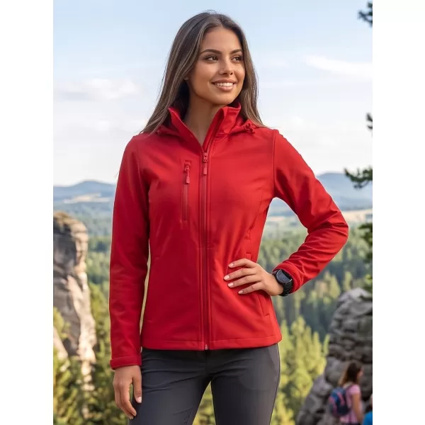  Női softshell kabát ALTISPORT NoPrint NP/ALW945 PIROS 