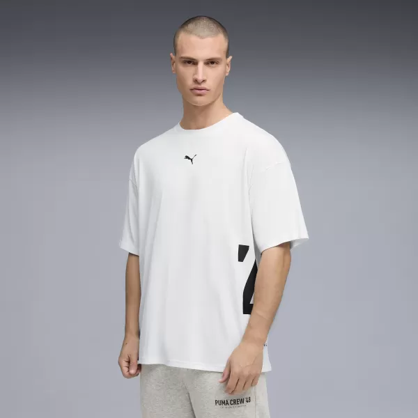  Férfi póló PUMA M GRAPHIC OVERSIZED TEE 528528_02 PUMA FEHÉR 
