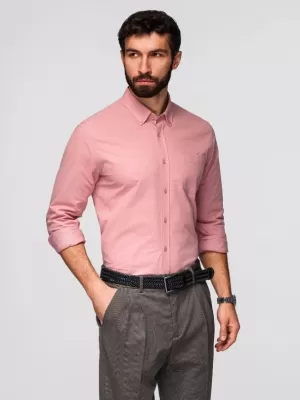 Férfi ing OMBRE K700 RÓZSASZÍN