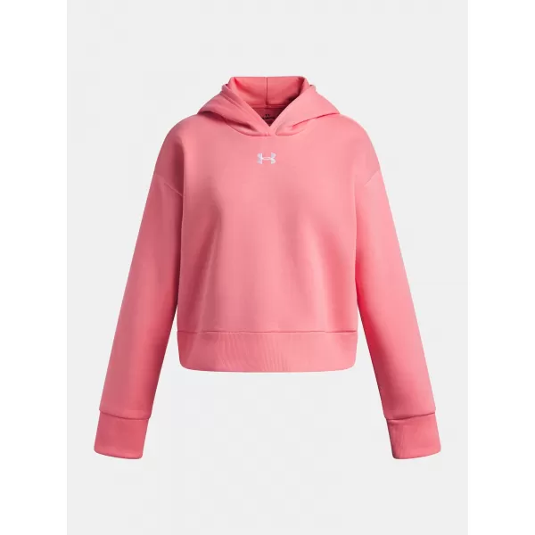  Lány pulóver UNDER ARMOUR UA RIVAL FLEECE HOODIE 1379517-600 RÓZSASZÍN 