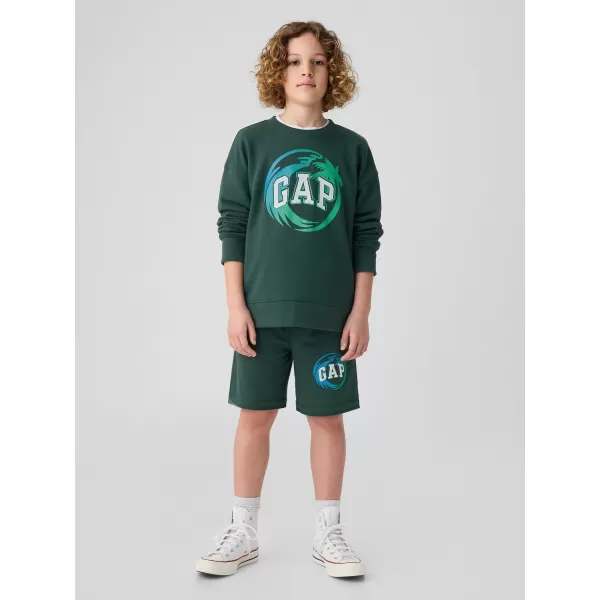  Gyermek pulóver GAP LOGO SWEATSHIRT 406762-01 MOORES ZÖLD 