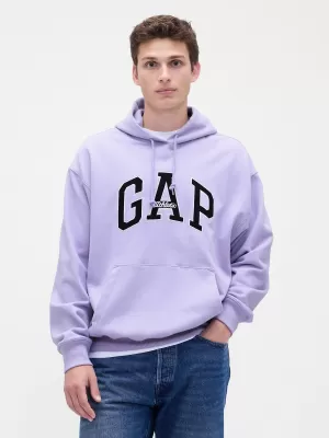 Férfi pulóver GAP LOGO PULLOVER HOODIE 781237-02 ORCHIDEA
