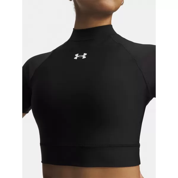  Női póló HEATGEAR CROP MOCK SS 6010006-008 BLACK Under Armour 