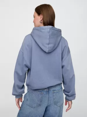 Női pulóver GAP LOGO PULLOVER HOODIE 746918-01 BAINBRIDGE KÉK