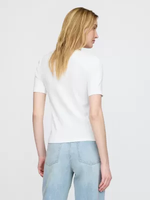 Női póló GAP MODAL CREW TEE 679172-01 FRISS FEHÉR