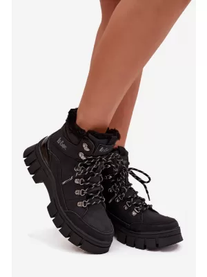 Női téli csizma LEE COOPER LCJ-25-31-3911 FEKETE