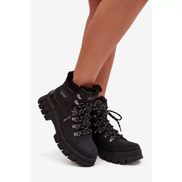  Női téli csizma LEE COOPER LCJ-25-31-3911 FEKETE 