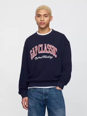 Férfi pulóver GAP CLASSIC LOGO SWEATSHIRT 744748-01 HADITENGERÉSZET EGYENRUHA