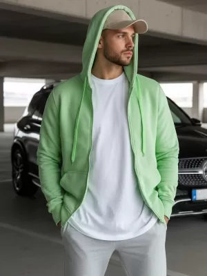 Férfi pulóver DSTREET BX5230 VILÁGOSZÖLD