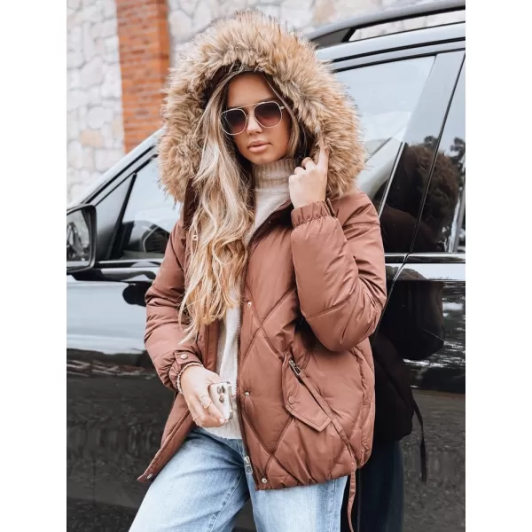  Női kabát DSTREET TY5231 BARNA 