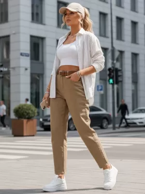 Női nadrág DSTREET UY2878 BÉZS