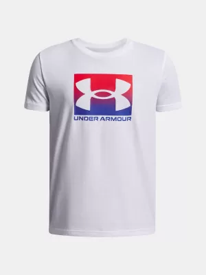 Fiú póló UNDER ARMOUR UA B BOXED SPORTS UPDATE SS 1388672-100 FEHÉR