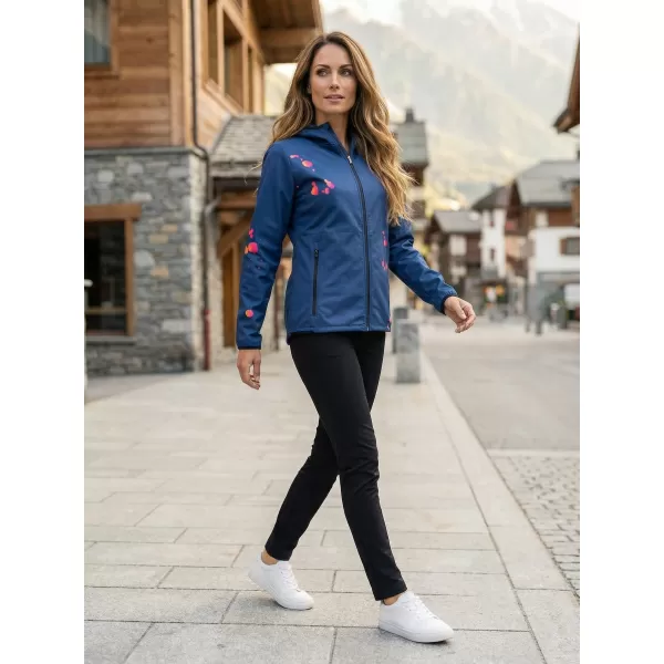  Női prémium softshell kabát ALTISPORT VOJ/ALW077JACK01 SÖTÉTKÉK/NARANCS 