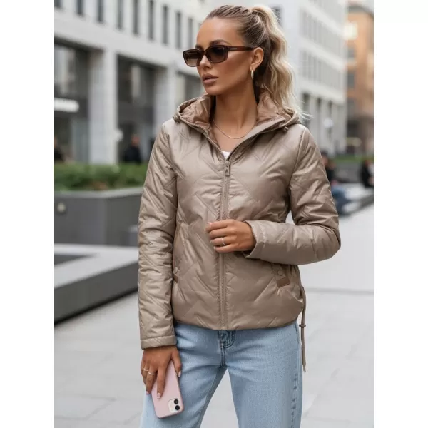  Női kabát DSTREET TY5633 KARAMELLA 