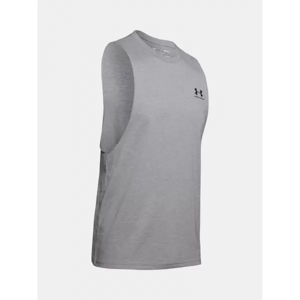  Férfi felső UNDER ARMOUR LEFT CHEST CUT OFF TANK 1329286-035 SZÜRKE 