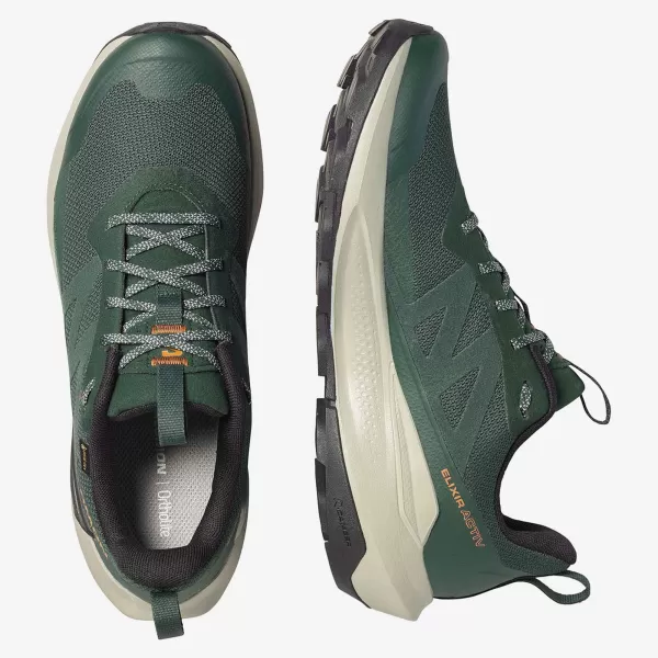  Férfi cipők SALOMON ELIXIR ACTIV GTX L49229800 SZKARABEUSZ/ZÖLD OROMFAL/CHILI 