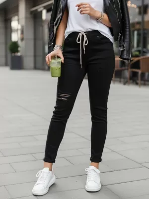 Női nadrág DSTREET UY2857 FEKETE