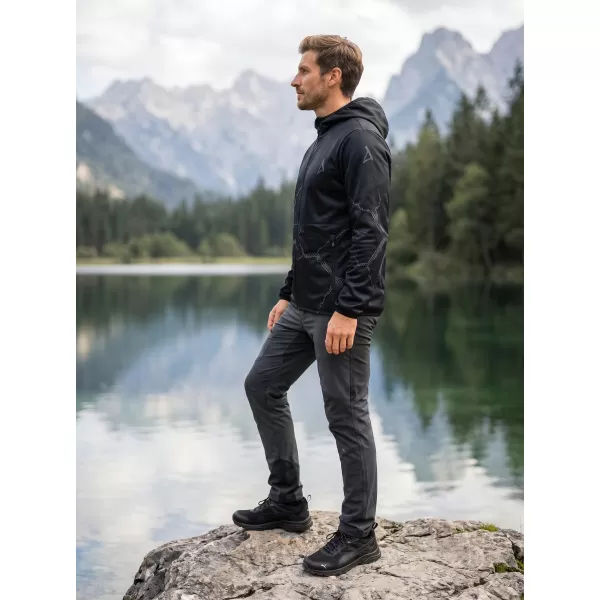  Férfi prémium softshell kabát ALTISPORT VOJ/ALM129JACK01 FEKETE SZÜRKE 