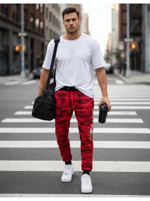 Férfi nadrág DSTREET UX3514 PIROS