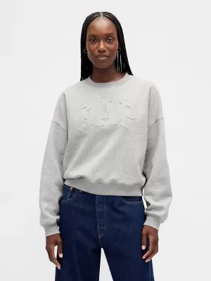 Női pulóver GAP LOGO SWEATSHIRT 799272-02 VILÁGOS HANGASZÜRKE