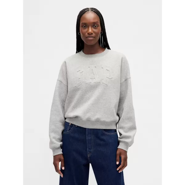 Női pulóver GAP LOGO SWEATSHIRT 799272-02 VILÁGOS HANGASZÜRKE 