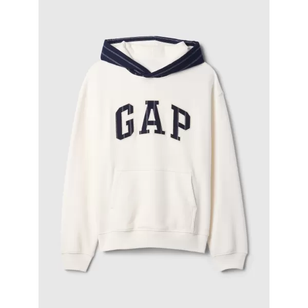  Férfi pulóver GAP LOGO HOODIE PULLOVER 645967-02 ÚJ TÖRTFEHÉR 