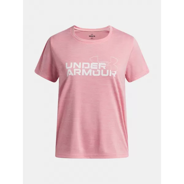  Lányos póló UNDER ARMOUR TECH TWIST WDMK LOGO SS 6007134-600 RÓZSASZÍN 
