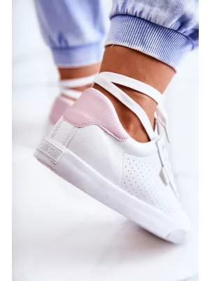 Női tornacipő BIG STAR HH274073 FEHÉR/PINK Big Star Shoes