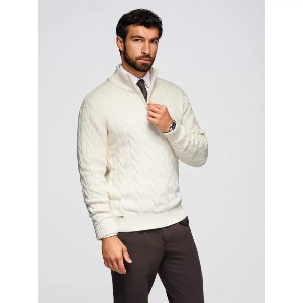  Férfi pulóver OMBRE OM-SWZS-0138 KRÉM 