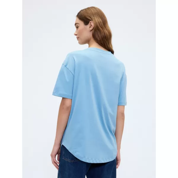  Női póló GAP LOGO TEE 407990-10 KÉK KŐ 