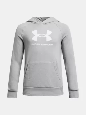 Fiú pulóver UNDER ARMOUR UA RIVAL FLEECE BL HOODIE 1379791-011 SZÜRKE