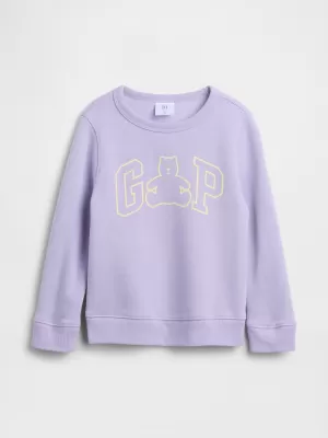 Gyermek pulóver GAP LOGO SWEATSHIRT 791645-00 ORCHIDEA
