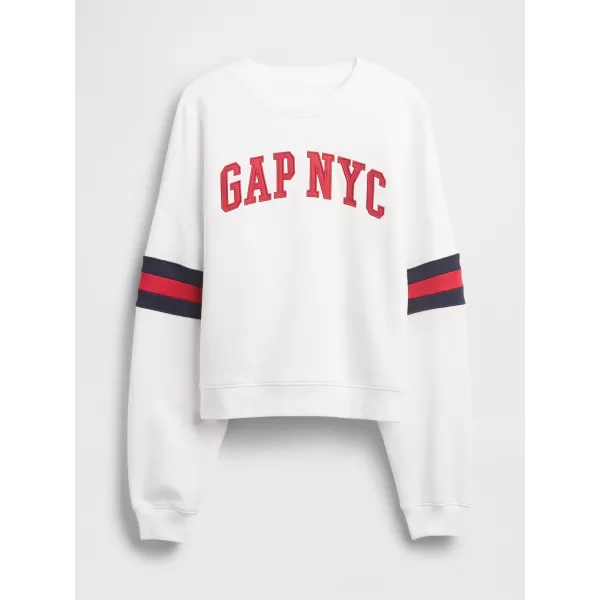  Női pulóver GAP LOGO SWEATSHIRT 799272-04 ÚJ TÖRTFEHÉR 